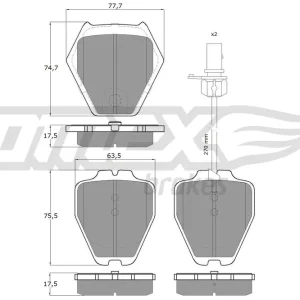 Łatwy zwrot Zestaw klocków hamulcowych, hamulce tarczowe TOMEX BRAKES TX 15-12