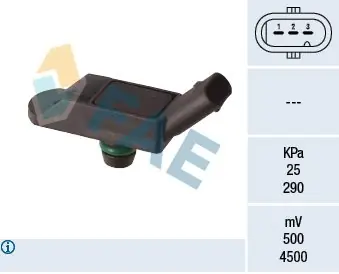 Czujnik, ciśnienie w kolektorze dolotowym FAE 15186 Szybka dostawa