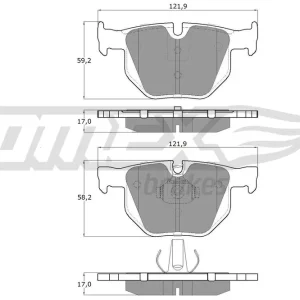 Zestaw klocków hamulcowych, hamulce tarczowe TOMEX BRAKES TX 15-24 Popularny
