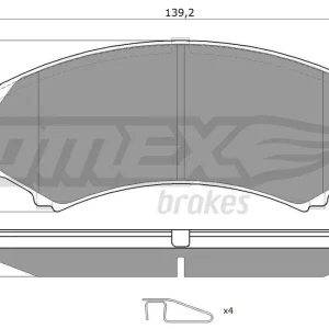Rabat Zestaw klocków hamulcowych, hamulce tarczowe TOMEX BRAKES TX 15-33