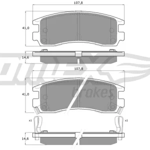 Popularny Zestaw klocków hamulcowych, hamulce tarczowe TOMEX BRAKES TX 15-43