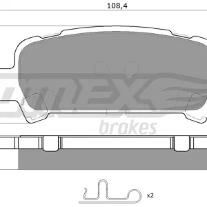 Dodaj do koszyka Zestaw klocków hamulcowych, hamulce tarczowe TOMEX BRAKES TX 15-46
