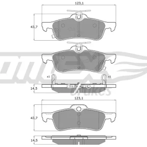 Szybka dostawa Zestaw klocków hamulcowych, hamulce tarczowe TOMEX BRAKES TX 16-031