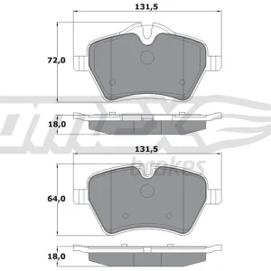 Niska cena Zestaw klocków hamulcowych, hamulce tarczowe TOMEX BRAKES TX 16-04