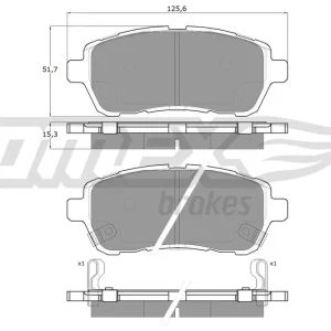 Oferta Zestaw klocków hamulcowych, hamulce tarczowe TOMEX BRAKES TX 16-47