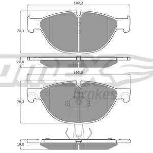 Obniżka ceny Zestaw klocków hamulcowych, hamulce tarczowe TOMEX BRAKES TX 16-66