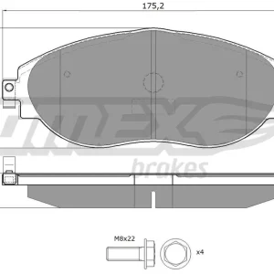 Sprawdź teraz Zestaw klocków hamulcowych, hamulce tarczowe TOMEX BRAKES TX 16-842