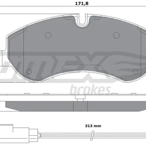Promocja Zestaw klocków hamulcowych, hamulce tarczowe TOMEX BRAKES TX 16-95
