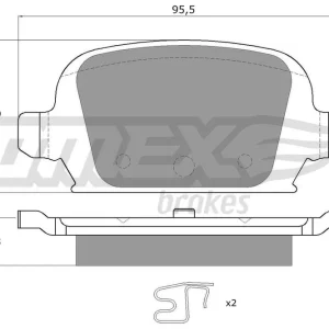 Oferta limitowana Zestaw klocków hamulcowych, hamulce tarczowe TOMEX BRAKES TX 16-06