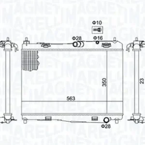 Chłodnica, układ chłodzenia silnika MAGNETI MARELLI 350213142100 Tani