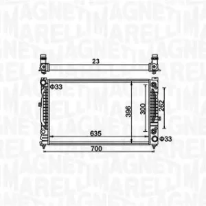 Oferta czasowa Chłodnica, układ chłodzenia silnika MAGNETI MARELLI 350213185500