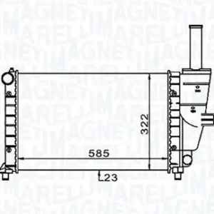 Wyprzedaż Chłodnica, układ chłodzenia silnika MAGNETI MARELLI 350213187100