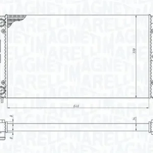 Do wyczerpania zapasów Chłodnica, układ chłodzenia silnika MAGNETI MARELLI 350213190100