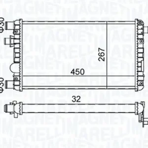 Chłodnica, układ chłodzenia silnika MAGNETI MARELLI 350213191300 Łatwy zwrot