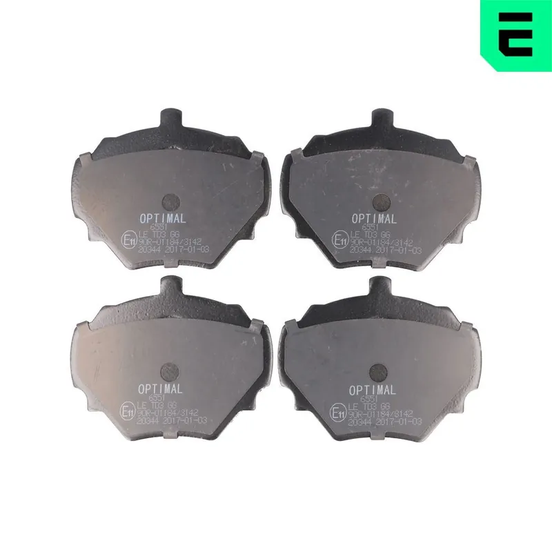 Zestaw klocków hamulcowych, hamulce tarczowe OPTIMAL BP-06551 Najlepsza cena