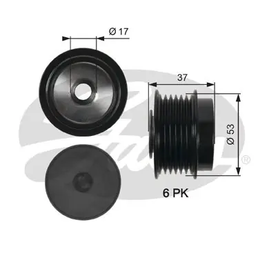 Alternator - sprzęgło jednokierunkowe GATES OAP7015 Tani
