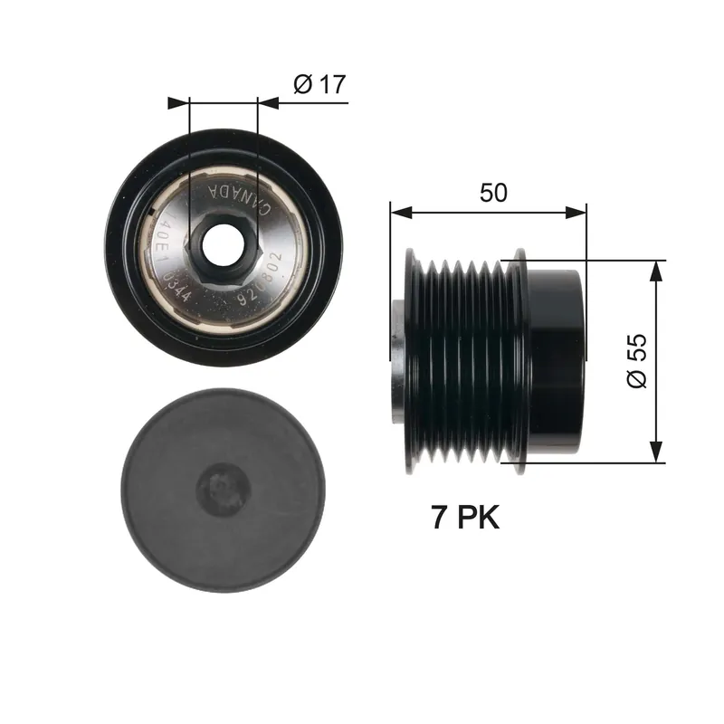 Wyjątkowa oferta Alternator - sprzęgło jednokierunkowe GATES OAP7017