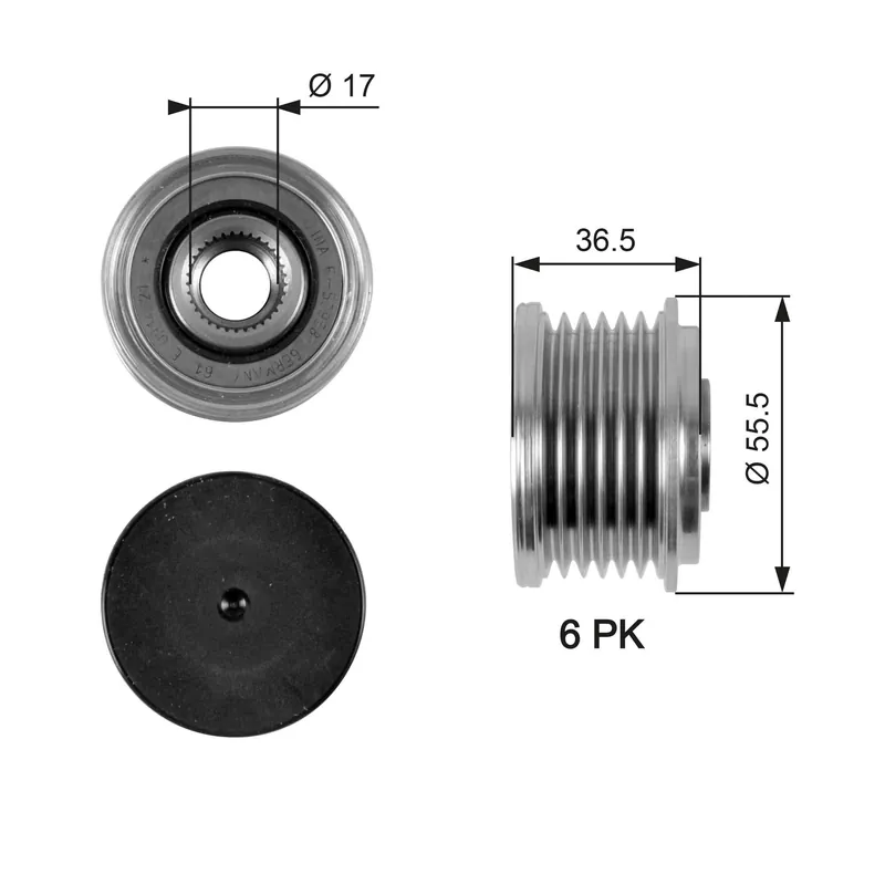 Bestseller Alternator - sprzęgło jednokierunkowe GATES OAP7049