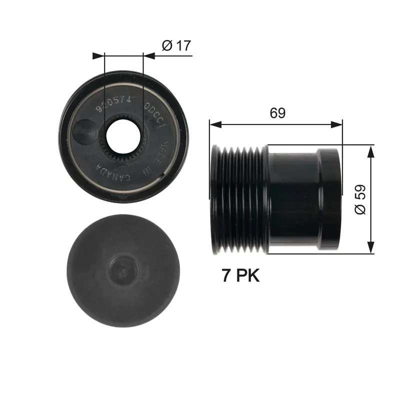 Alternator - sprzęgło jednokierunkowe GATES OAP7069 Kup teraz