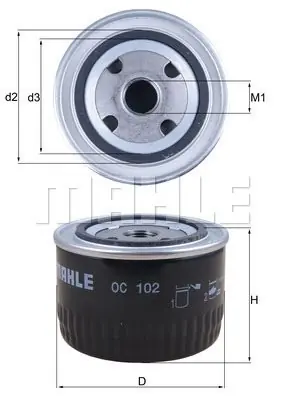 Filtr oleju MAHLE OC 102 Ekspresowa dostawa
