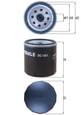 Dodaj do koszyka Filtr oleju MAHLE OC 1051