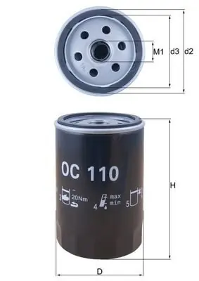 Premium Filtr oleju KNECHT OC 110