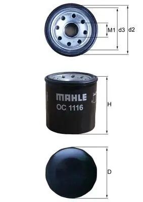 Filtr oleju MAHLE OC 1116 Tani
