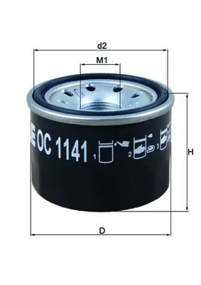 Filtr oleju MAHLE OC 1141 Szybka dostawa
