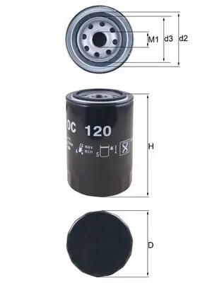 Filtr oleju MAHLE OC 120 Hit cenowy