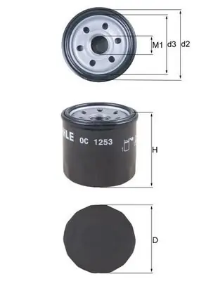 Filtr oleju MAHLE OC 1253 Popularny
