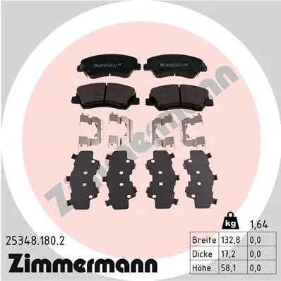 Klocki hamulcowe ZIMMERMANN 25348.180.2 581011RA00 Bezpieczne zakupy