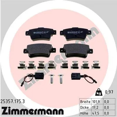 Klocki hamulcowe ZIMMERMANN 25357.175.3 77365464 Dodaj do koszyka
