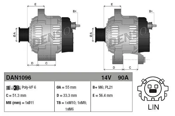Alternator DENSO DAN1096 270600T190 Kup teraz