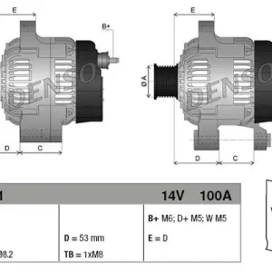 Alternator DENSO DAN1091 2871A304 Darmowa dostawa