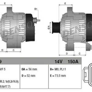 Alternator DENSO DAN1059 30659346 Kup online