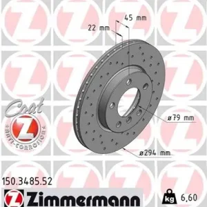 Tarcza hamulcowa ZIMMERMANN 150.3485.52 34119804828 Tylko do końca tygodnia