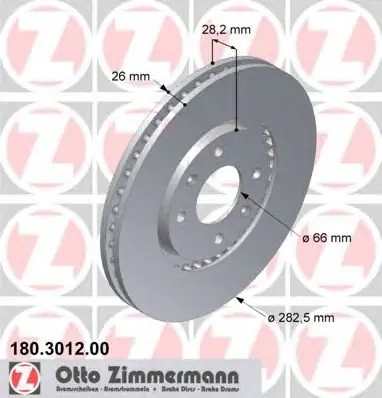 Tylko dziś Tarcza hamulcowa ZIMMERMANN 180.3012.00 4246L8