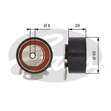 Szybka dostawa Rolka napinacza GATES T43068 46416489